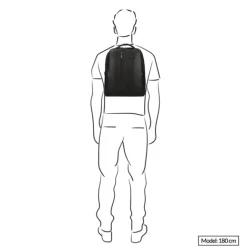 Sale Piquadro Urban Leather Computer Backpack 14" black