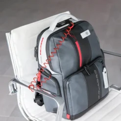 Discount Piquadro Urban PC and iPad Backpack with Anti theft cable grey black