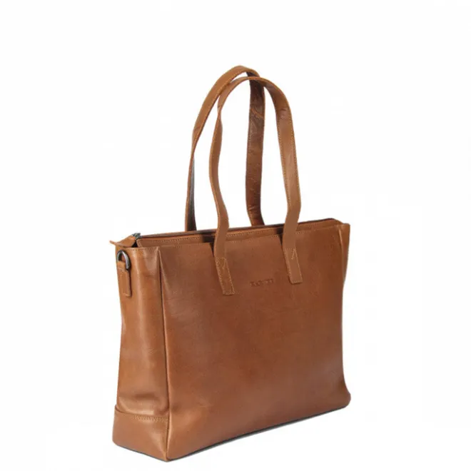 Plevier Agaat Shopper 15.6" cognac