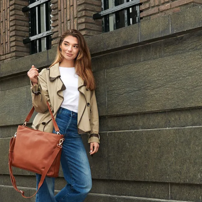Hot Plevier Millau Dames Laptoptas 15.6" cognac