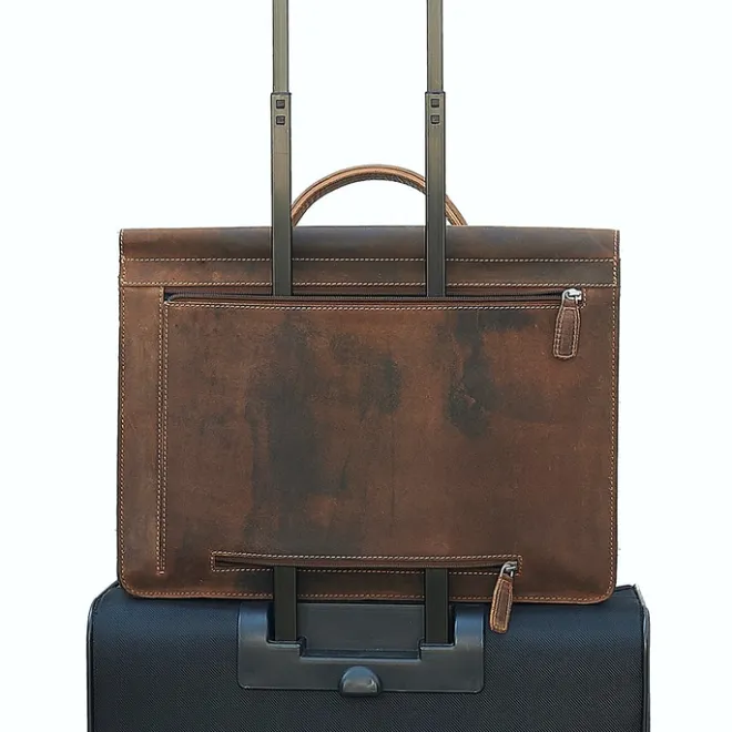 Clearance Plevier Retro Newton Laptoptas 3 vaks 15.6" bruin