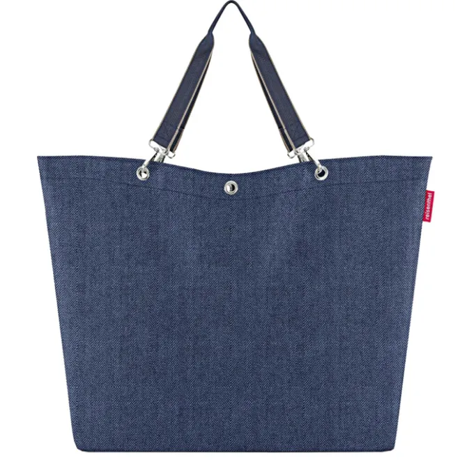 Clearance Reisenthel Shopping Shopper XL herringbone dark blue
