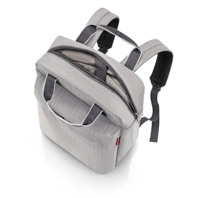 Discount Reisenthel Travelling Allday Backpack M herringbone grey