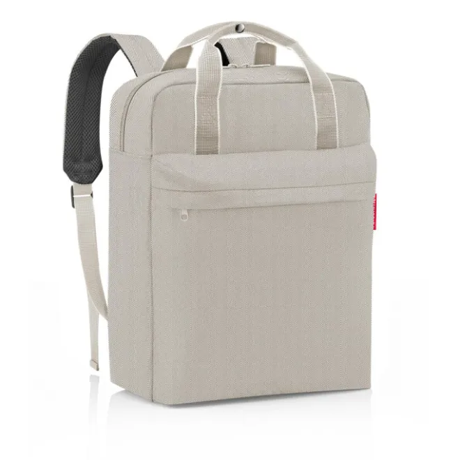 Online Reisenthel Travelling Allday Backpack M herringbone sand