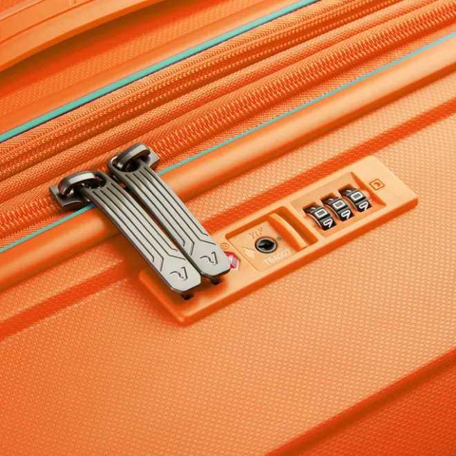 Clearance Roncato B-Flying Expandable Trolley 78 spot apricot orange