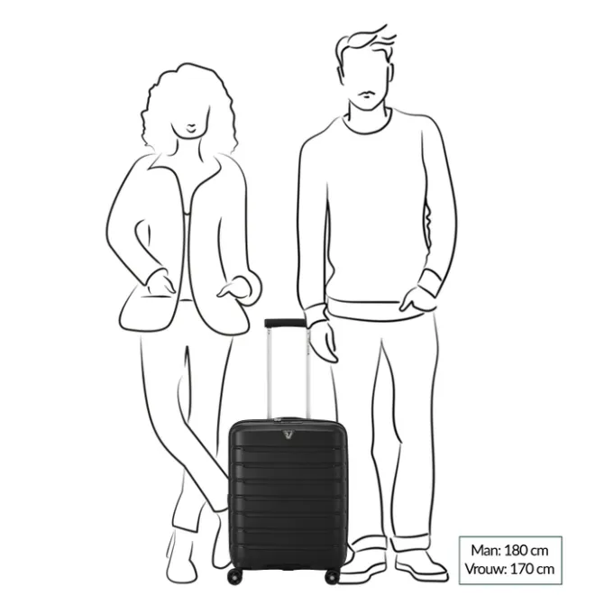 Clearance Roncato B-Flying Expandable Trolley 55 rosso