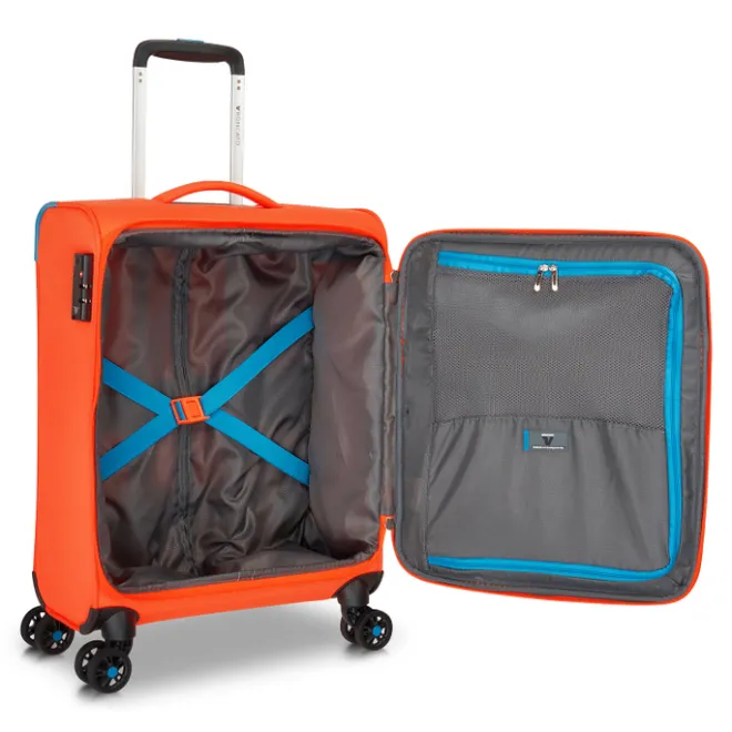 Discount Roncato Lite Soft 4 Wheel Cabin Trolley brilliant orange