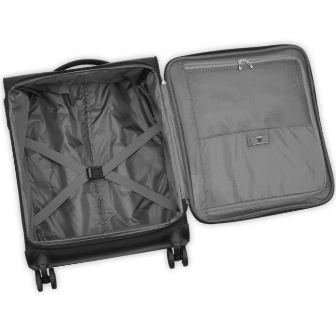 Outlet Roncato Lite Soft 4 Wheel Cabin Trolley nero fumo