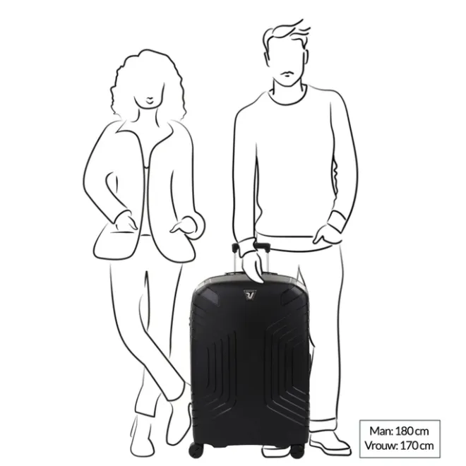 Discount Roncato Ypsilon 4.0 Expandable Trolley 78 nero