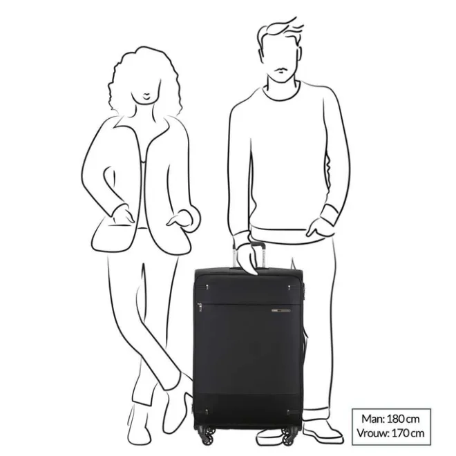 New Samsonite Base Boost Spinner 78 Expandable black