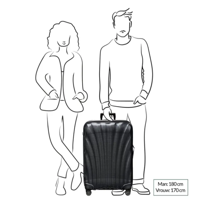Discount Samsonite C-Lite Spinner 75 metallic green