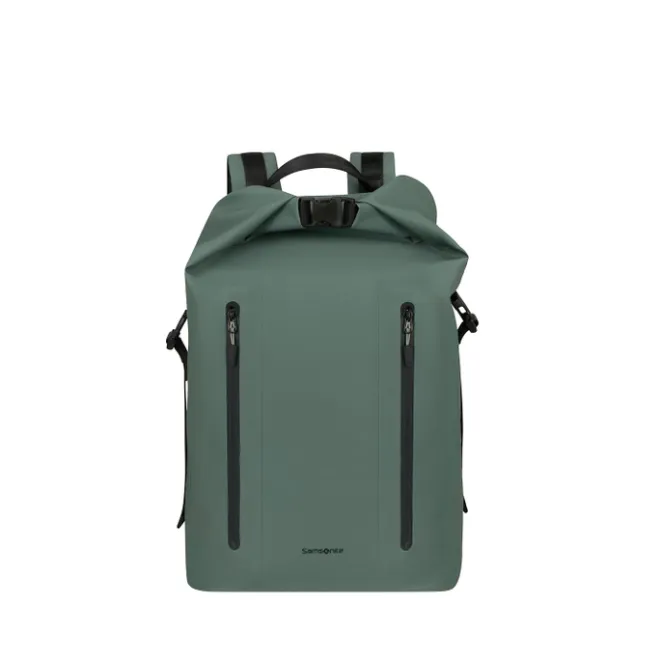 Discount Samsonite Coatify Biz IPX4 Rolltop Backpack 15.6" green