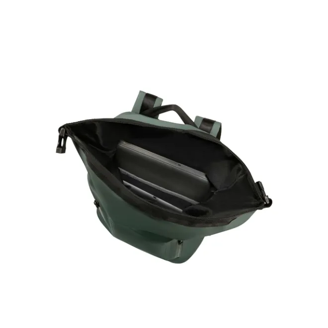 Discount Samsonite Coatify Biz IPX4 Rolltop Backpack 15.6" green