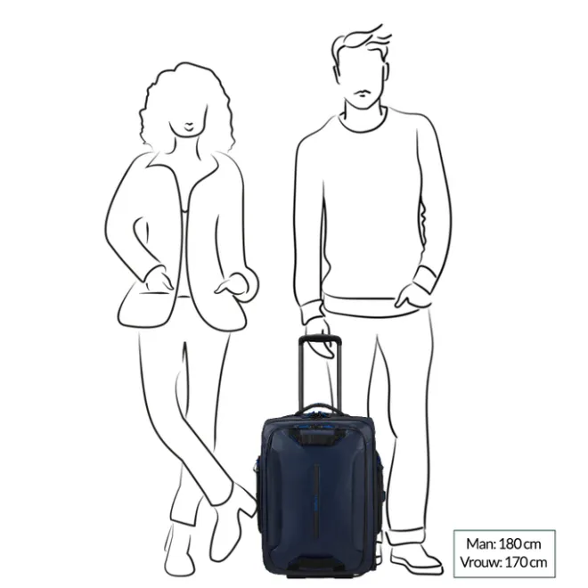 Clearance Samsonite Ecodiver Duffle/Wheels 55 blue nights