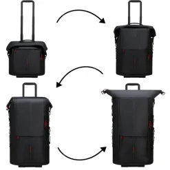 Clearance Samsonite Ecodiver Foldable Duffle/Wheels 4-IN-1 black