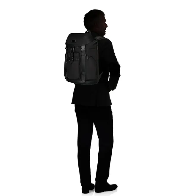 Outlet Samsonite Relyon Backpack M 15.6" + Flap black