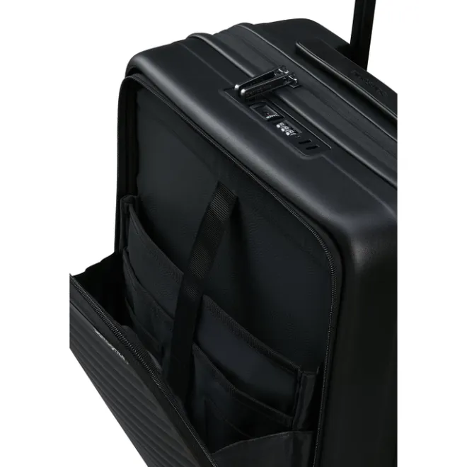 Clearance Samsonite Restackd Spinner 55 EXP Easy Acces black