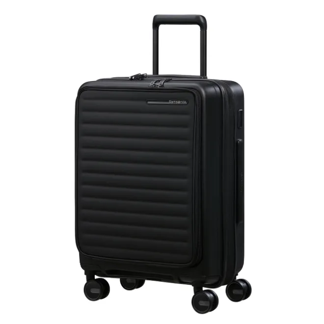 Clearance Samsonite Restackd Spinner 55 EXP Easy Acces black