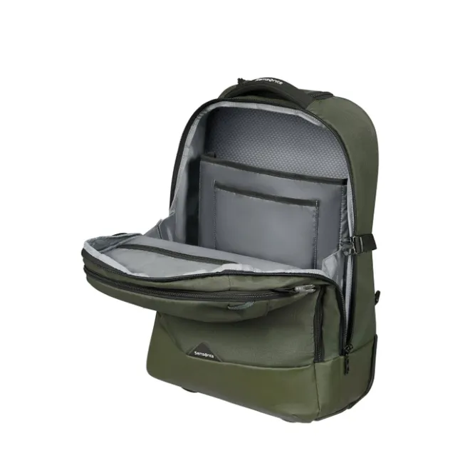 New Samsonite Roadseeker Laptop Wheeled Backpack 17.3" dark olive