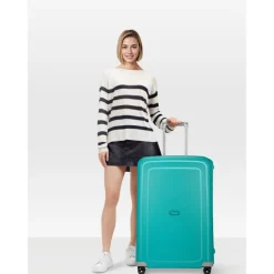 Discount Samsonite S'Cure Spinner 75 aqua blue