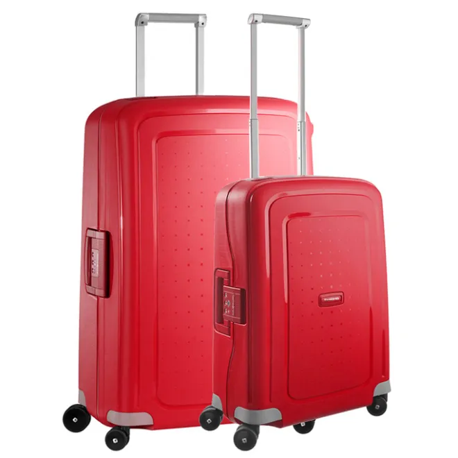 Outlet Samsonite S'Cure Spinner 55 + 75 Set crimson red