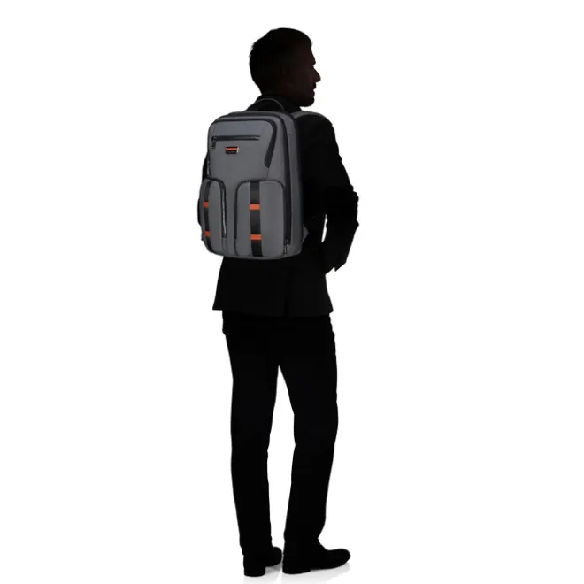 New Samsonite Urban-Eye Backpack 15.6" 2 Pockets grey/cognac