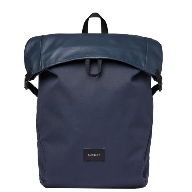 Clearance Sandqvist Alfred Backpack navy with black webbing