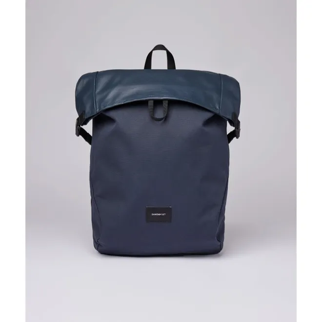 Clearance Sandqvist Alfred Backpack navy with black webbing