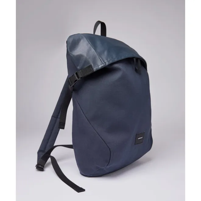 Clearance Sandqvist Alfred Backpack navy with black webbing