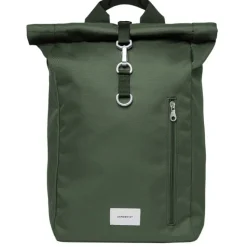 Online Sandqvist Ground Rolltop Backpack L dawn green with dawn green webbing