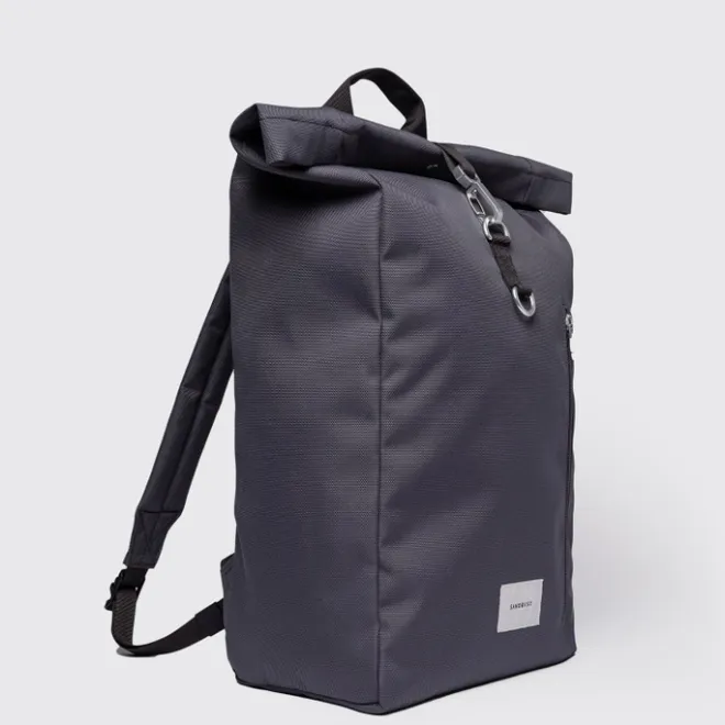 Best Sandqvist Ground Rolltop Backpack L asphalt with black webbing