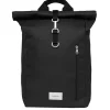 Clearance Sandqvist Ground Rolltop Backpack L black with black webbing
