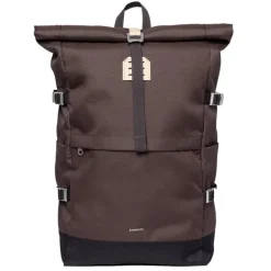 Hot Sandqvist Icon Rolltop Backpack L brown with natural leather