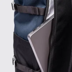Sale Sandqvist Icon Rolltop Backpack L multi black-navy with black leather