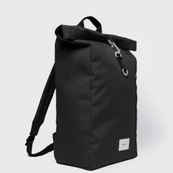 Sale Sandqvist Icon Rolltop Backpack L black-black with black leather