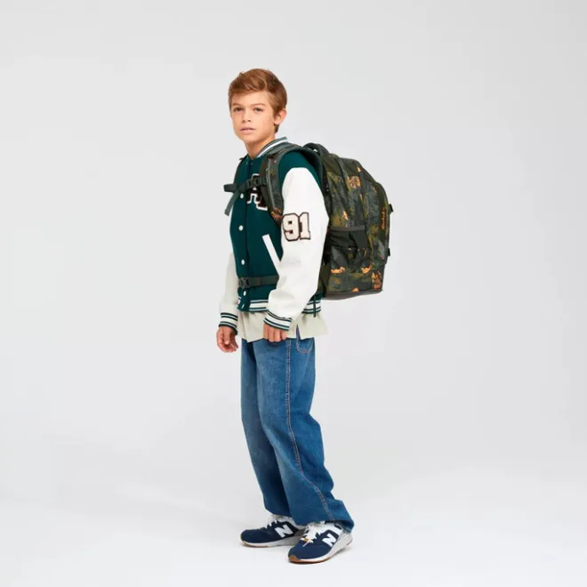 Hot Satch Pack School Backpack jurassic jungle