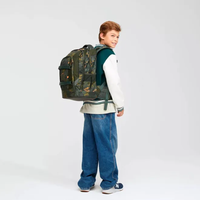 Hot Satch Pack School Backpack jurassic jungle