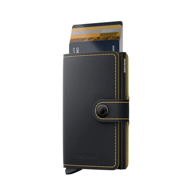 Clearance Secrid Miniwallet Matte black ochre