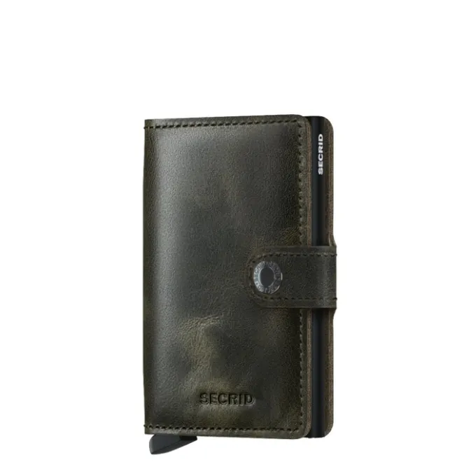 Clearance Secrid Miniwallet Portemonnee Vintage olive / black