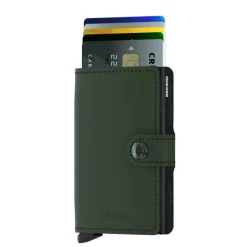 Outlet Secrid Miniwallet Portemonnee Matte green / black