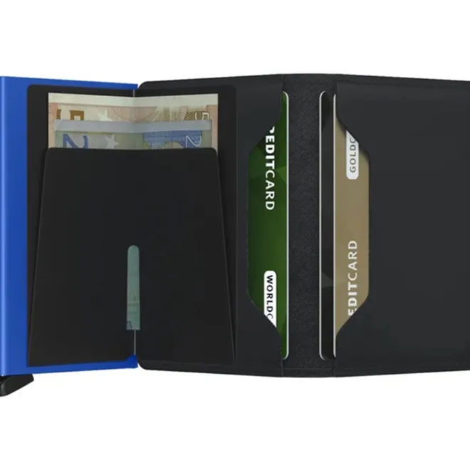 Hot Secrid Miniwallet Portemonnee Matte black & blue