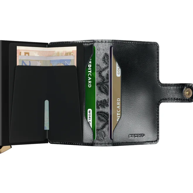 Outlet Secrid Miniwallet Premium Stitch Floral black