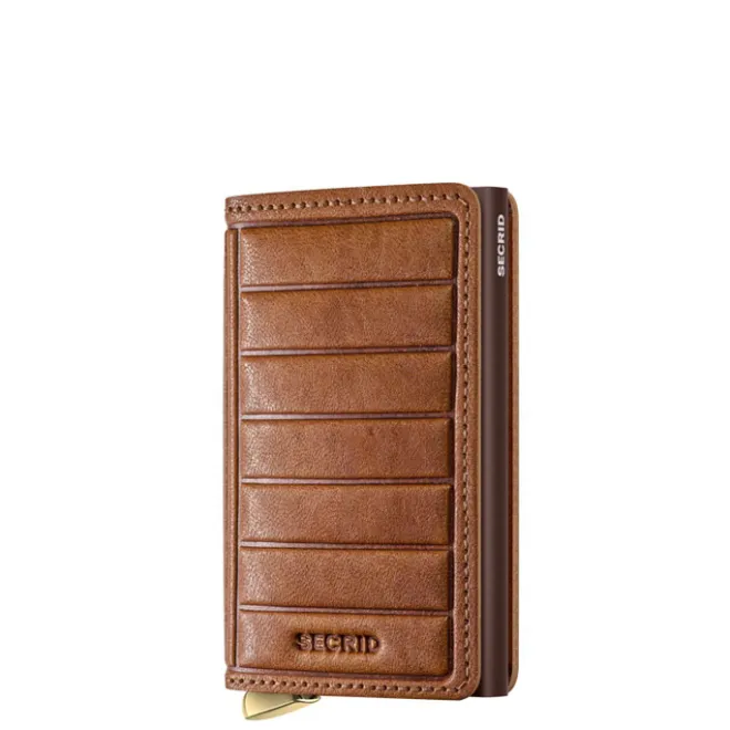New Secrid Slimwallet Emboss Lines V2 cognac