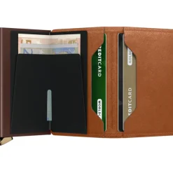 Sale Secrid Slimwallet Emboss Lines cognac