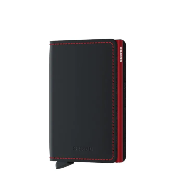 Best Secrid Slimwallet Portemonnee Matte black & red