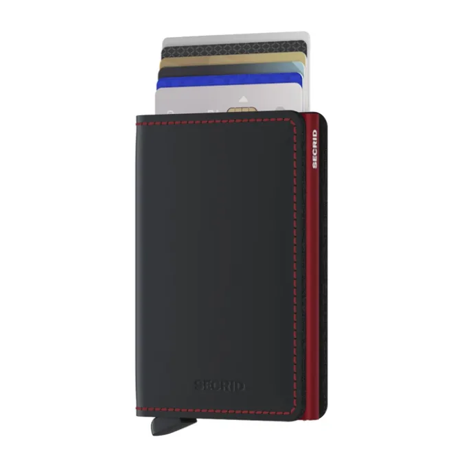 Best Secrid Slimwallet Portemonnee Matte black & red