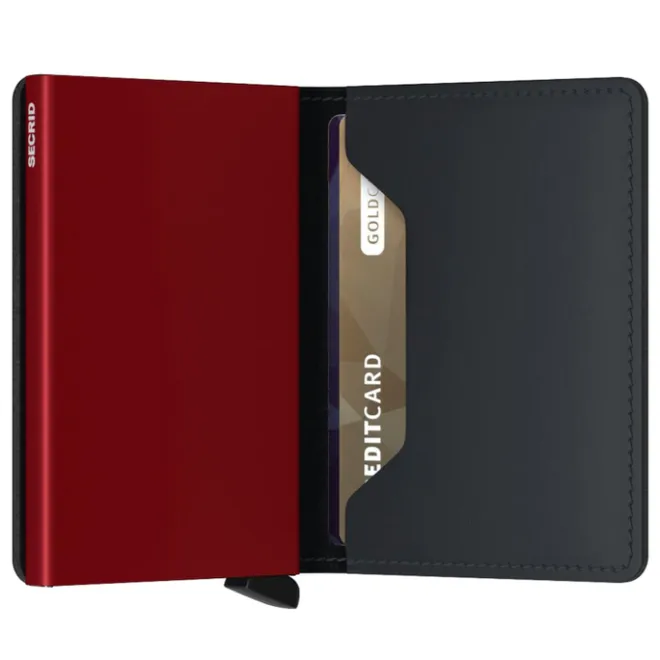 Best Secrid Slimwallet Portemonnee Matte black & red
