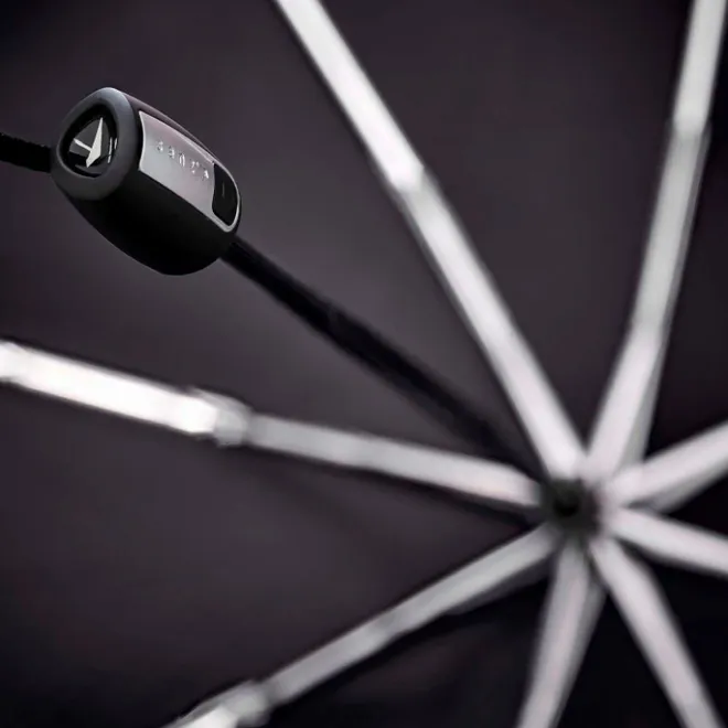 New Senz Automatic Opvouwbare Stormparaplu black reflective