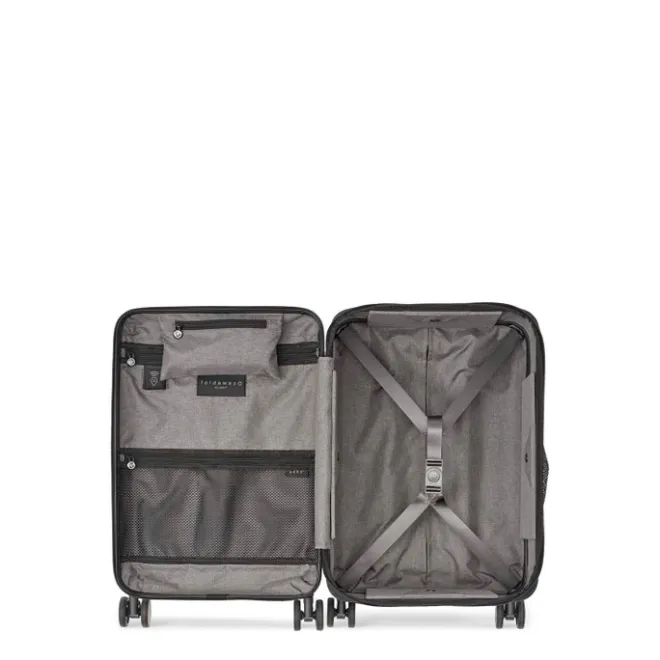 Hot Senz Foldaway Carry On Trolley 55 pure black