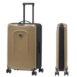 Online Senz Foldaway Check-In Trolley Medium champagne brown